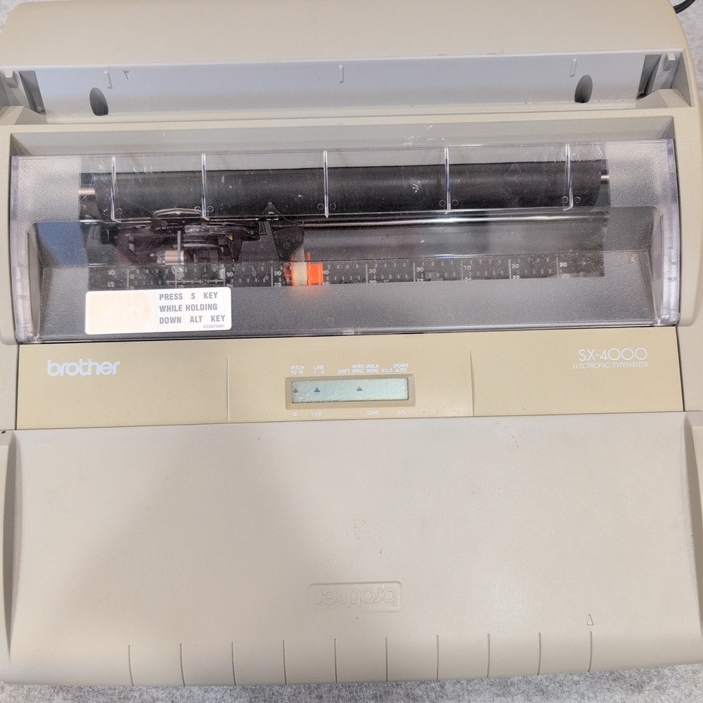 Brother SX-4000 Electronic Typewriter Vintage Gray with Dust Cover SX4000 Cover - Picture 3 of 6